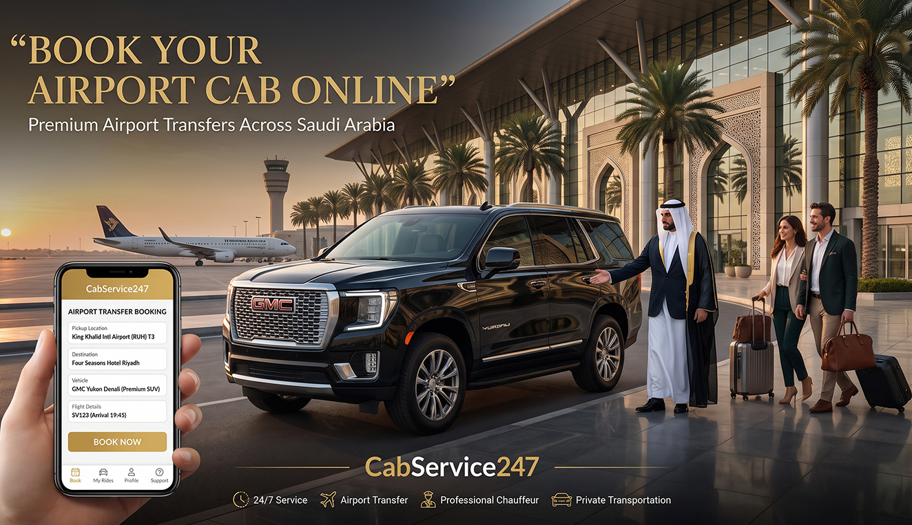How to Book an Airport Cab Online in Saudi Arabia | CabService247