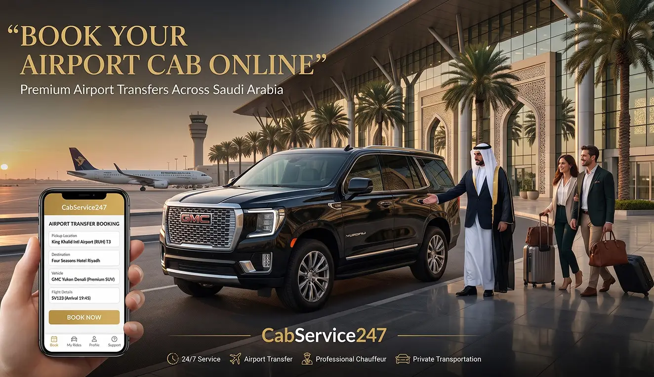 How to Book an Airport Cab Online in Saudi Arabia | CabService247